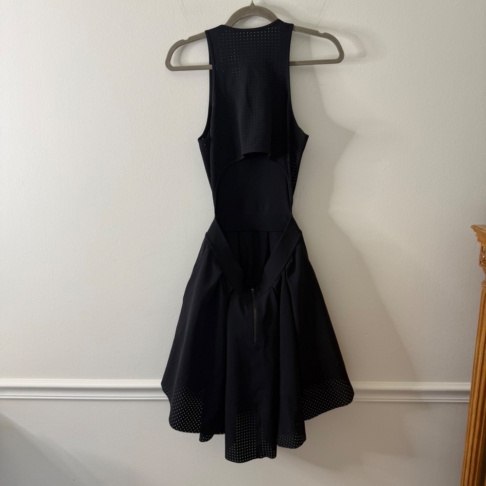 Lululemon Away Dress Black Laser Cut  Athletic Tennis size 8 - Picture 2 of 9